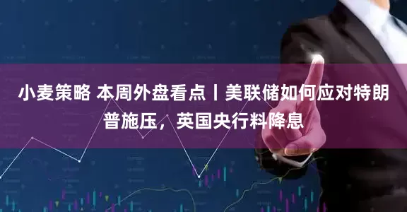 小麦策略 本周外盘看点丨美联储如何应对特朗普施压，英国央行料降息